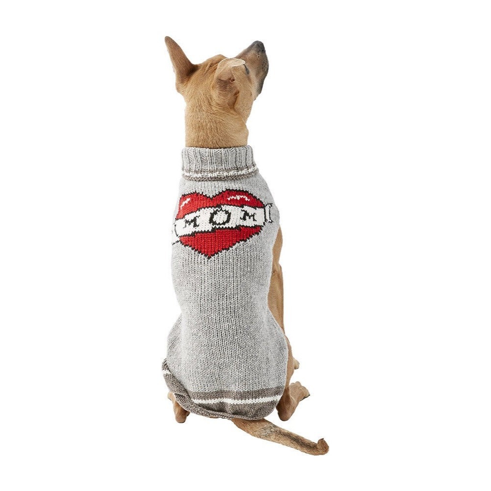 Chilly Dog Tattooed Mom Wool Dog Winter Sweater Sizes XXS-XXXL